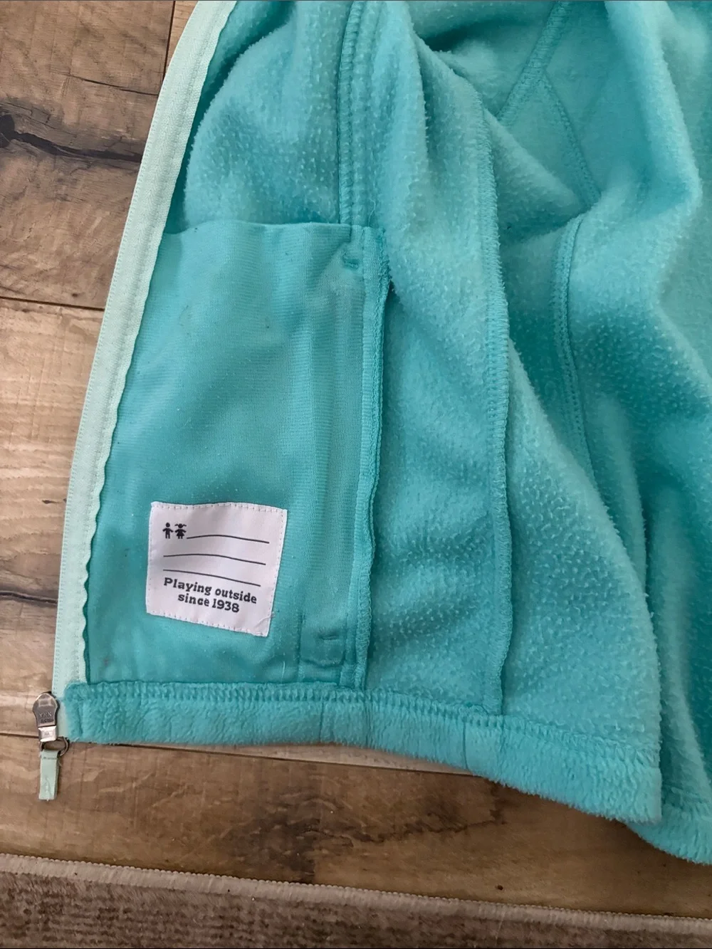 Columbia Teal Zip-Up Fleece Jacket size small